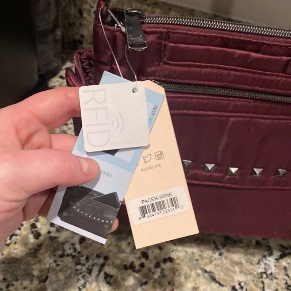 maroon Lug Pacer 2 studded crossbody bag - Picture 5 of 8